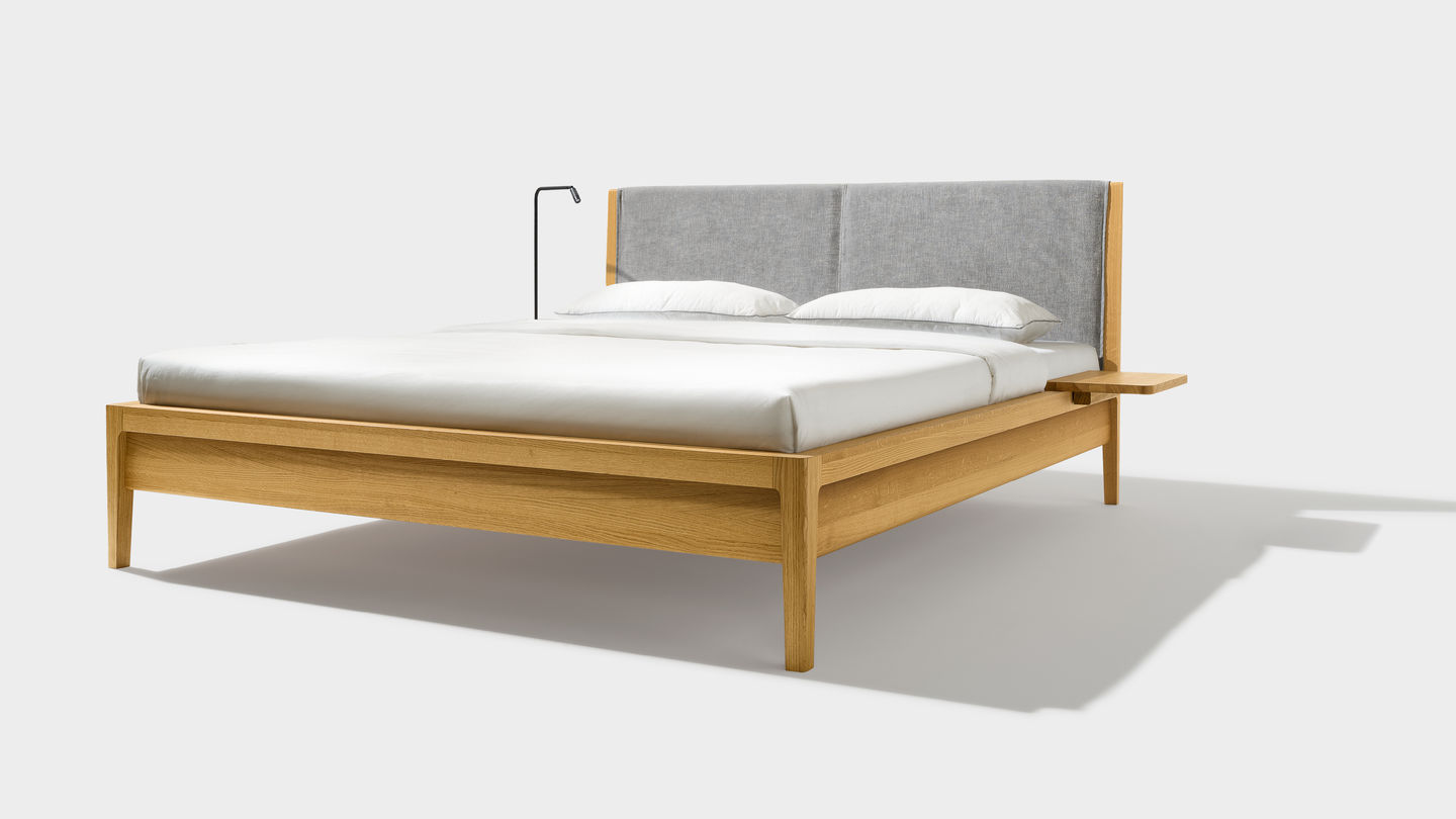 mylon bed with consoles and lamp by TEAM 7