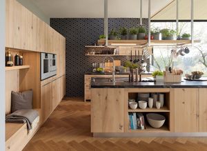 Cucina loft in rovere selvatico naturale