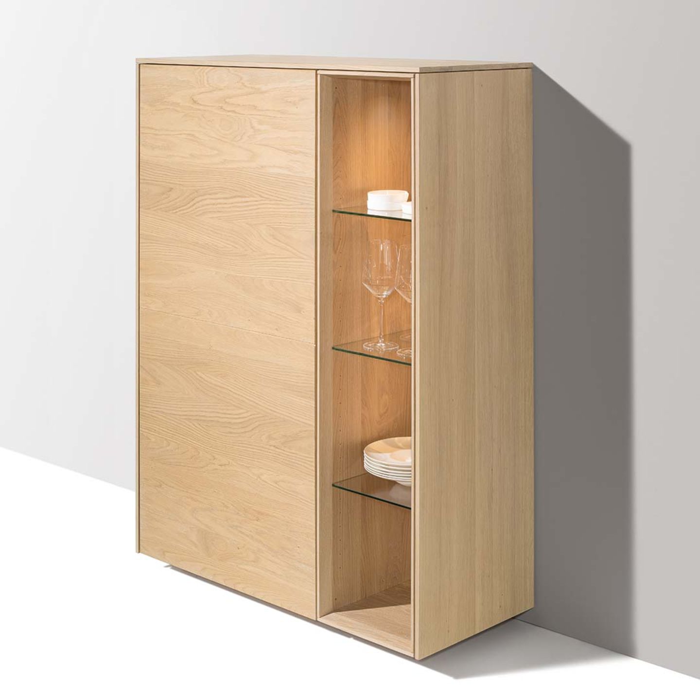 Highboard filigno in Eiche Weißöl aus Naturholz von TEAM 7