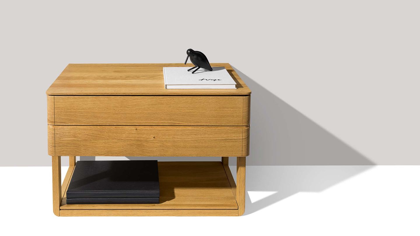 stand-alone float bedside cabinet with large drawer by TEAM 7