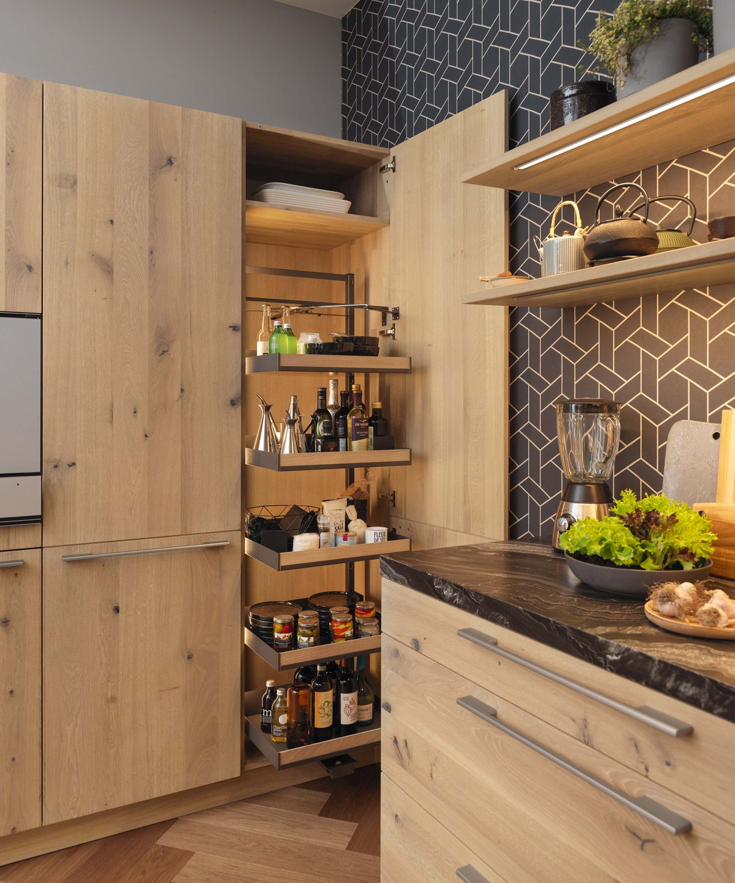 Armoire haute cuisine loft avec rallonge Tandem Solo