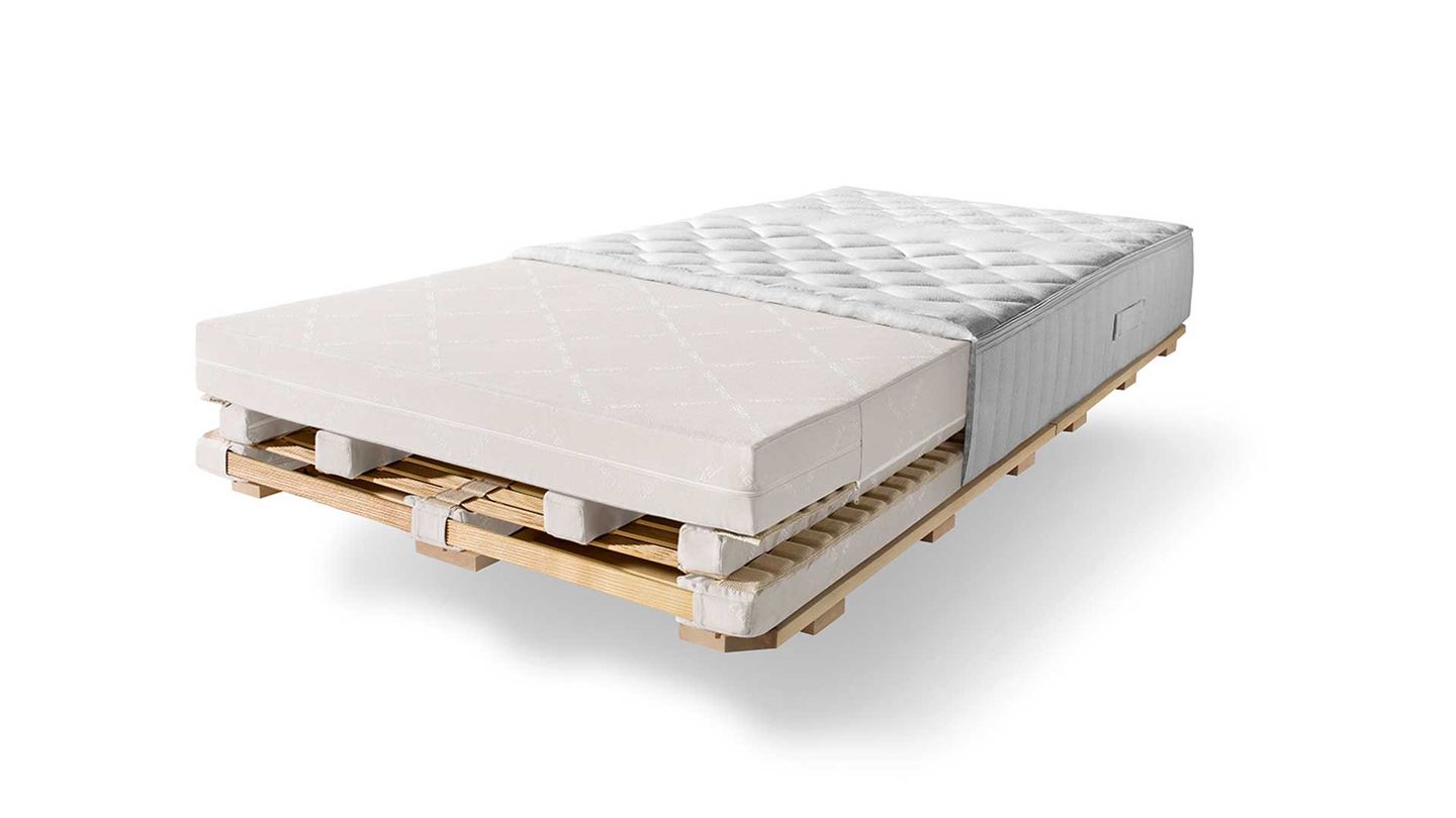 Différentes hauteurs de matelas disponibles pour le système de literie aos