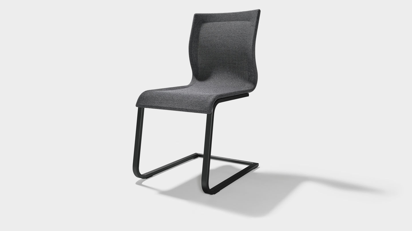 magnum dining room chair Stricktex with matt black frame