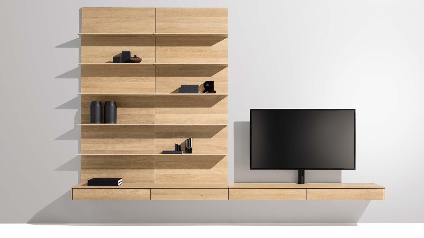 filigno wall unit in oak white oil by TEAM 7 