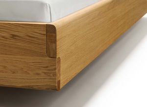 nox wood bed with gently rounded edges