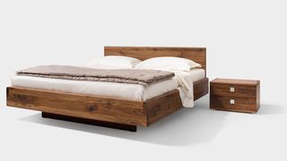 nox bed in walnut