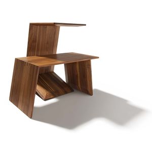 sidekick solid wood side table in walnut