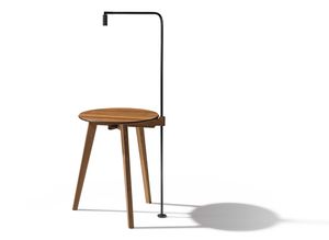 table d'appoint hi! avec éclairage LED pivotant et inclinable