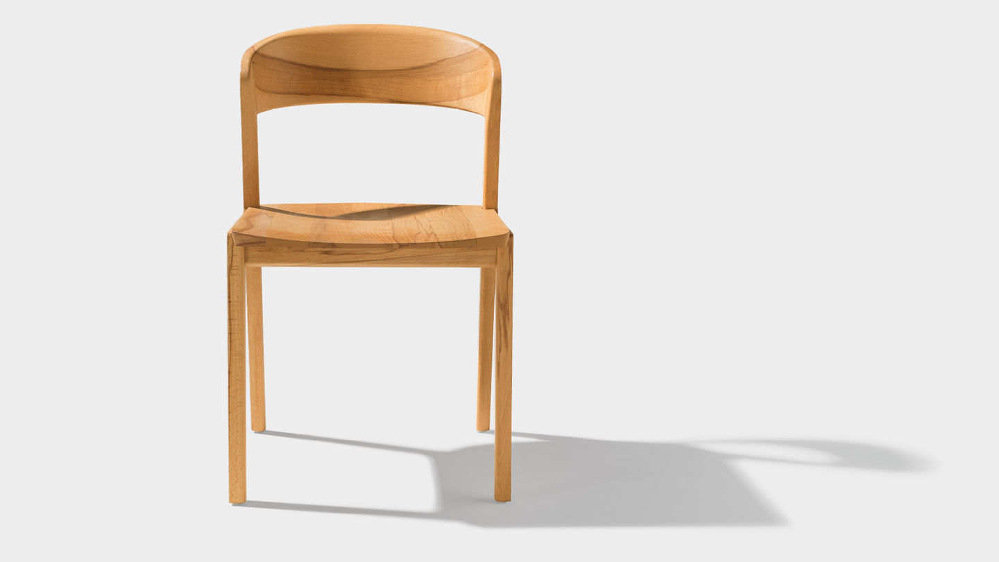 mylon chair front in beech heartwood 