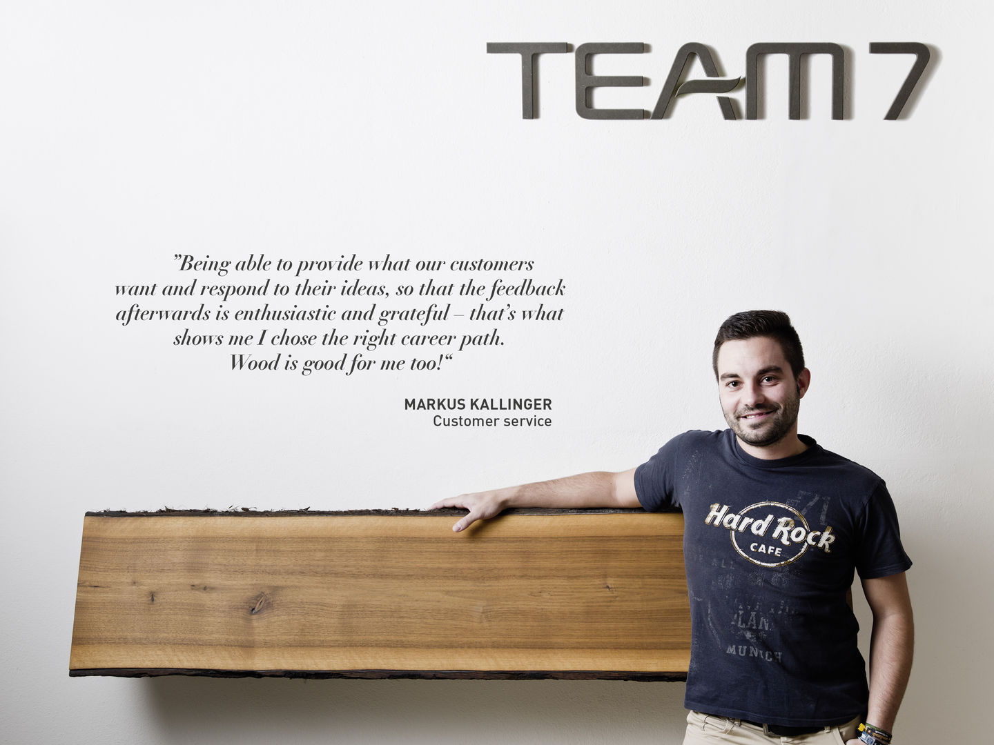 Statement by Markus Kallinger about working at TEAM 7