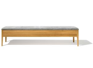 banc mylon avec tissu maple en chêne de côté