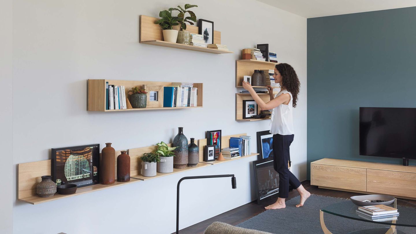 TEAM 7 wall shelves in different shapes