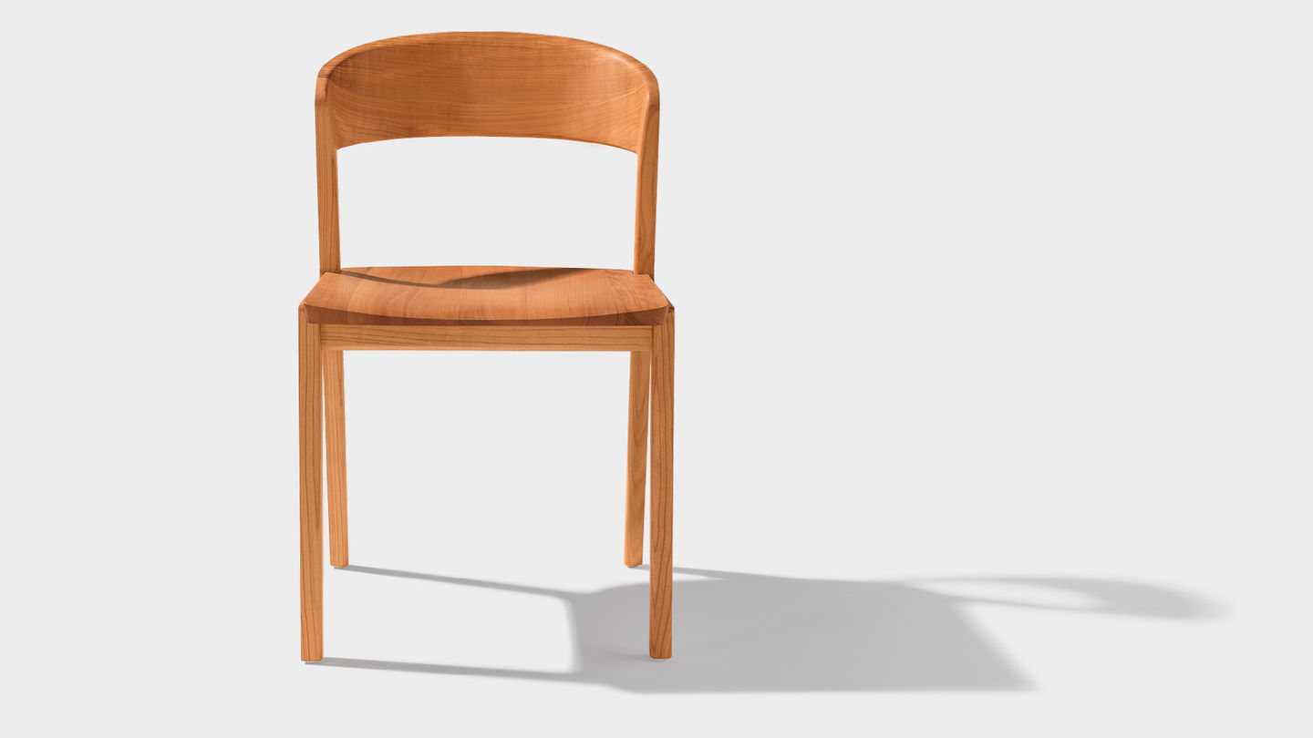 mylon wooden chair front in cherry 