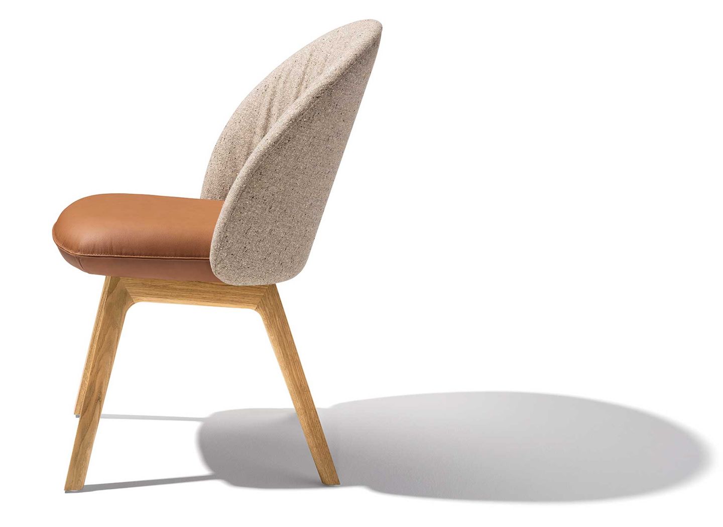 flor chair in oak side view