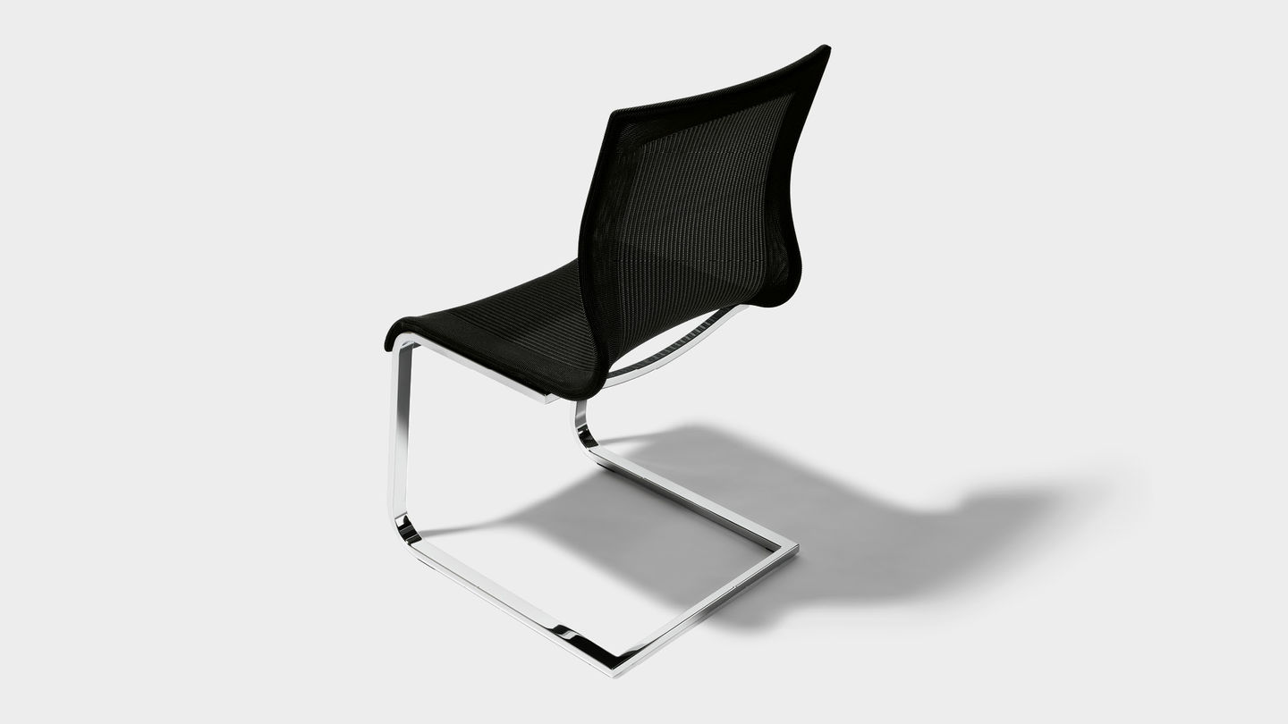 magnum cantilever chair Stricktex in black