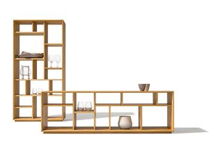graphic design element in oak for wohnoffice
