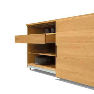 Credenza cubus in legno massello in rovere con cassetto