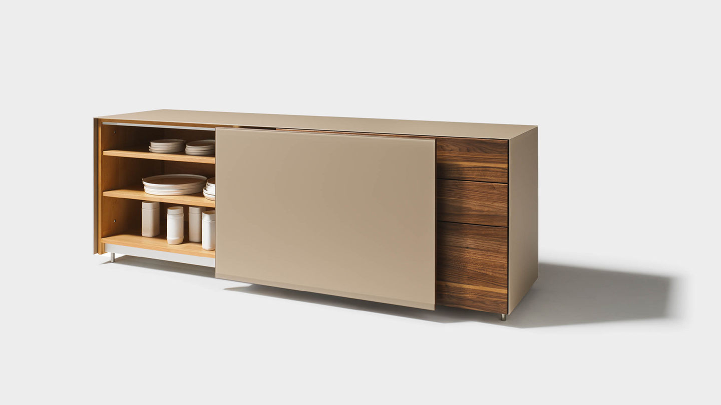 Buffet cubus pure avec porte coulissante