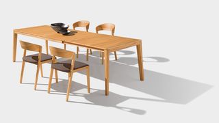 mylon chair matching the mylon table in beech heartwood