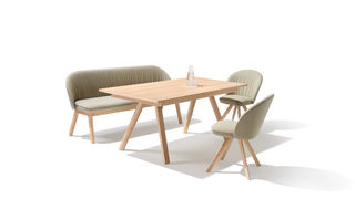 Essgruppe taso Tisch mit flor Bank und Stühlen