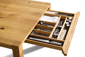 TEAM 7 loft table with cutlery drawer