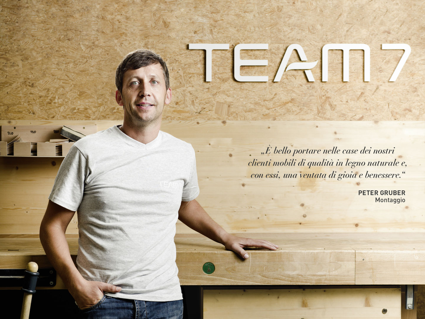 Frase di Peter Gruber sul lavoro in TEAM 7