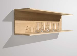 étagère en C stable librement agençable en bois naturel