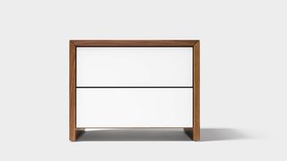 Table de chevet lunetto en noyer